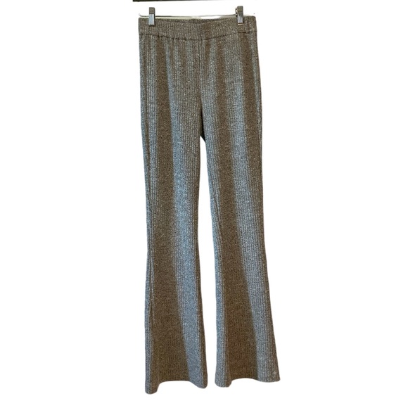 Vero Moda Flared Rib Jersey Pant Athleisure Comfortable Cozy Gray Variegated Sm - Picture 10 of 10